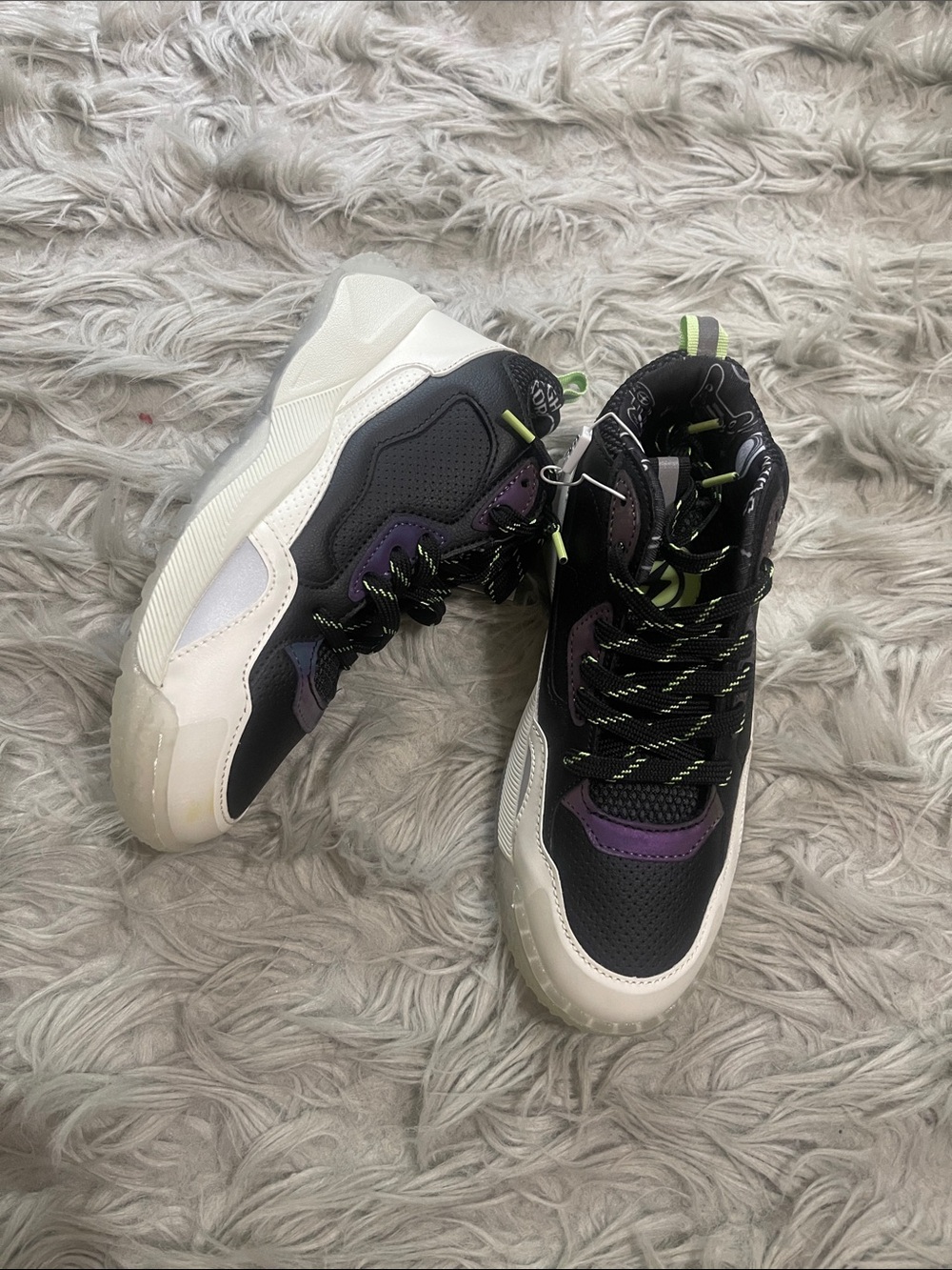 Zara Black, Purple & White Chunky Men's Sneakers
